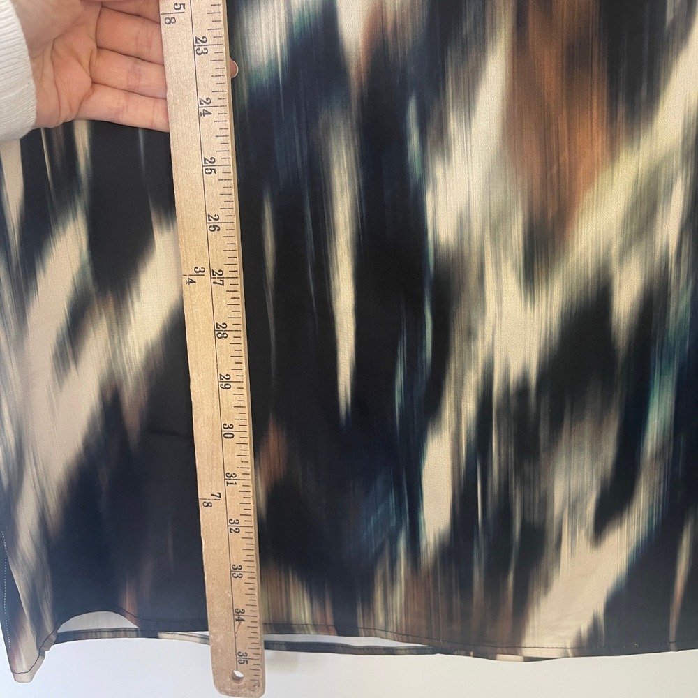 H&M Satin Abstract Print Short Sleeve Shift Dress Women's Size Small - Picture 8 of 8